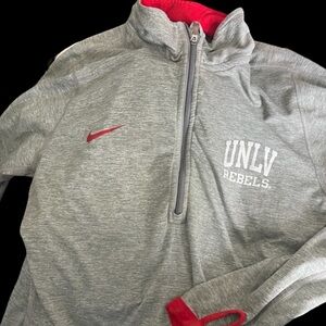 Nike Dri-Fit UNLV Rebels Sz Small Pullover Thumb Hole Quarter Zip Shirt